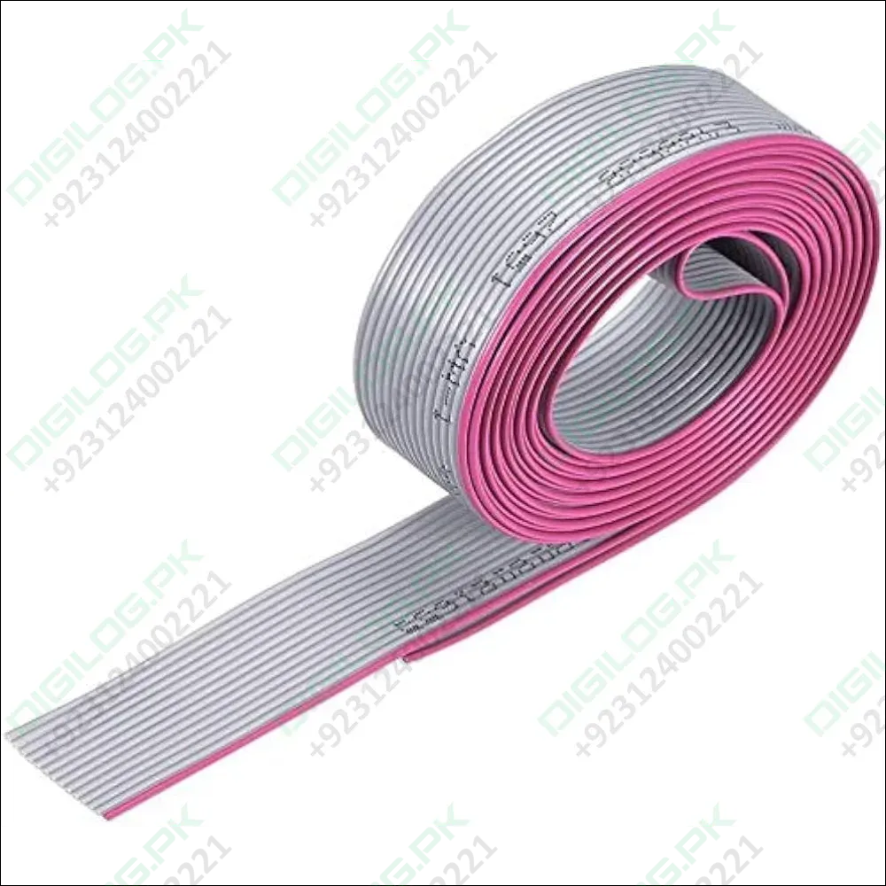 1 Meter IDC Silver Flat Ribbon Cable for 2.54mm Connectors 16 Core Ribbon Cable Flat Cable in Pakistan