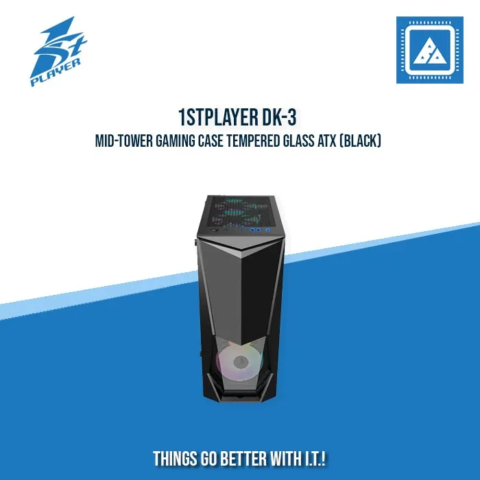 1STPLAYER DK-3 MID-TOWER GAMING CASE TEMPERED GLASS ATX (BLACK)