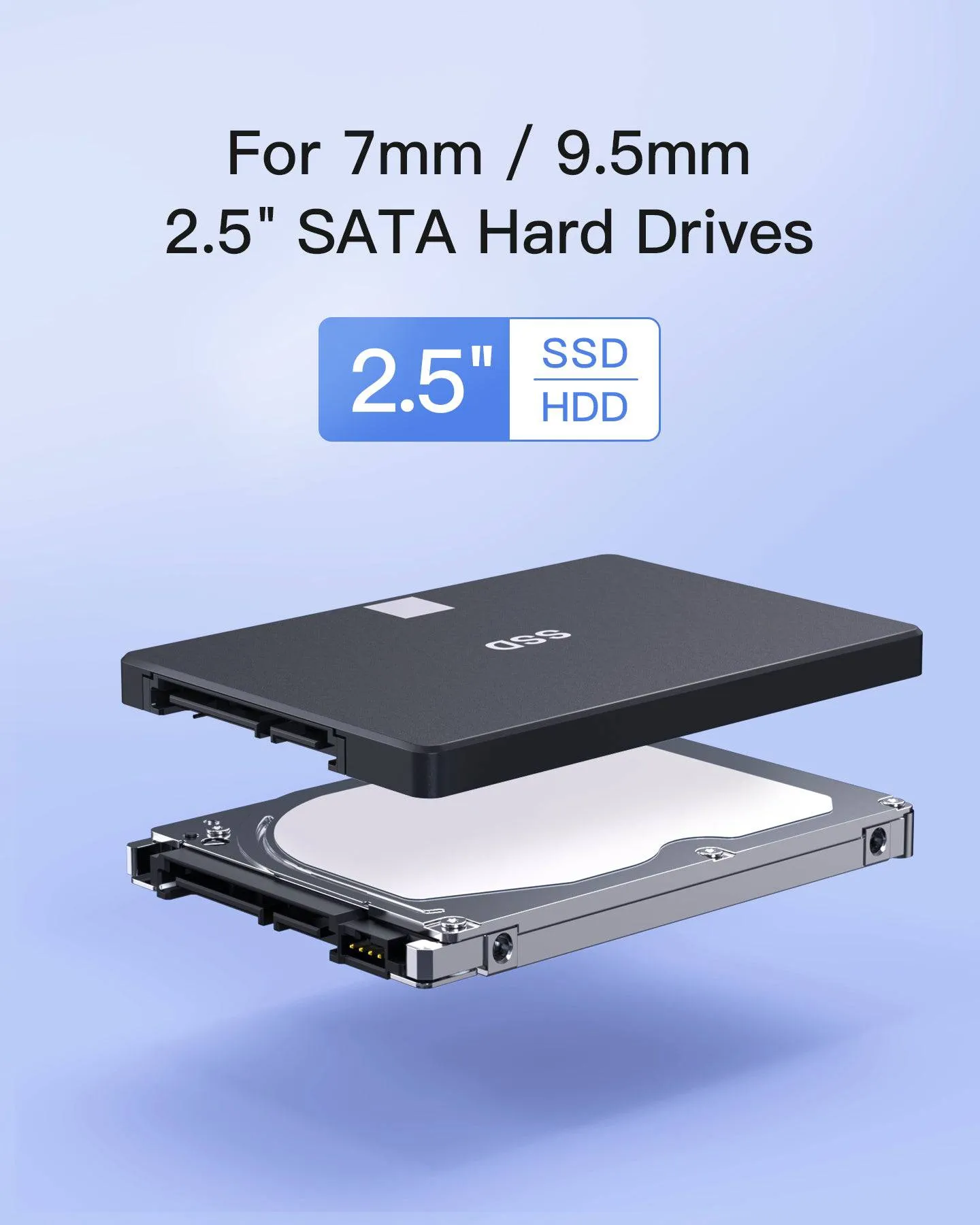 2.5" Hard Drive Enclosure with USB 3.2 & 6Gbps Transmission, 10 TB, FE2014