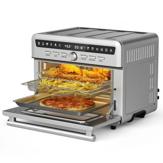 26.4 Qt 1800W 10-in-1 Air Fryer Toaster Oven with Recipe