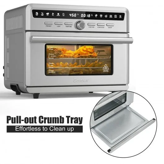 26.4 Qt 1800W 10-in-1 Air Fryer Toaster Oven with Recipe