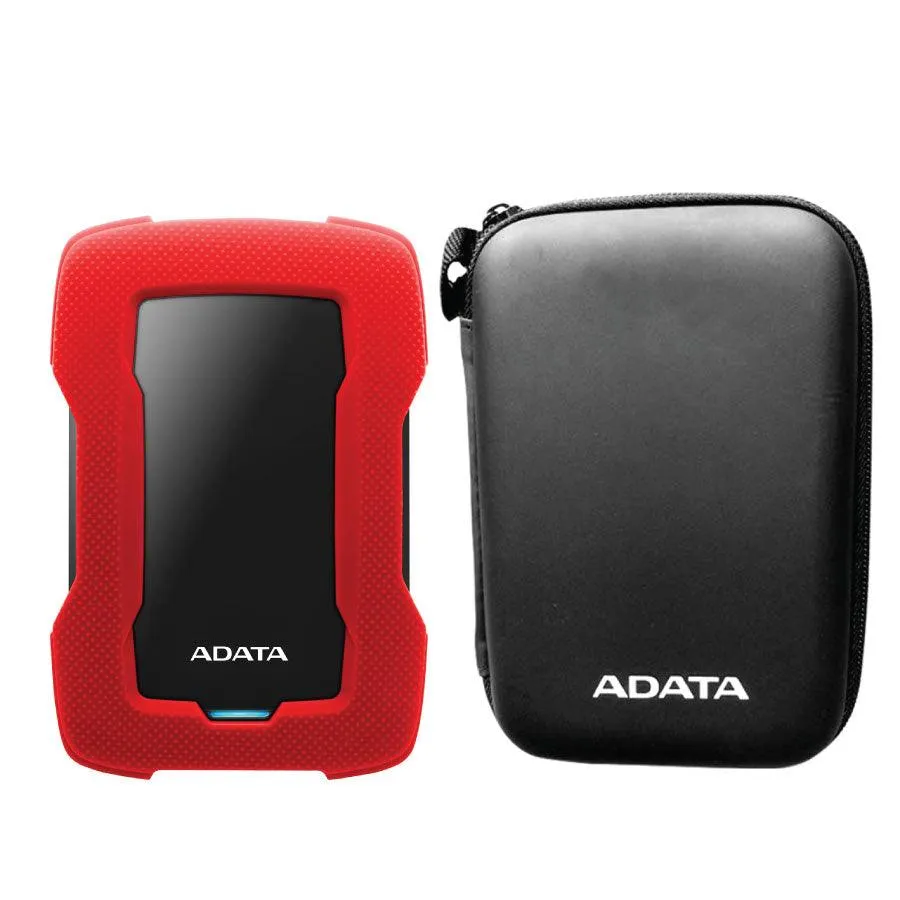 ADATA HD330 SHOCK-PROOF EXTERNAL HARD DRIVE 1TB (RED)   ADATA HARD CASE