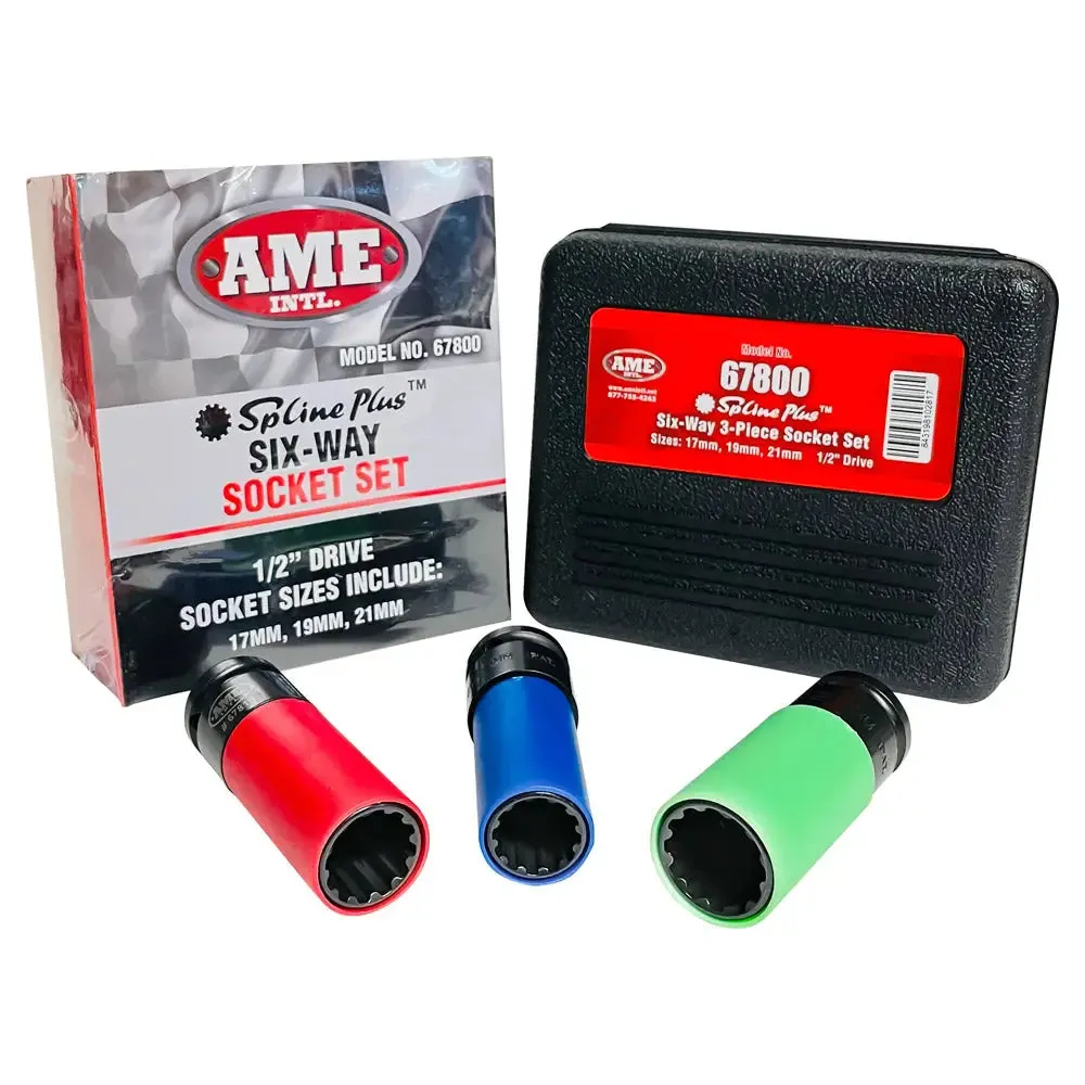 AME 67800 1/2" Drive Damaged Nut Socket Set for 17mm, 19mm, 21mm