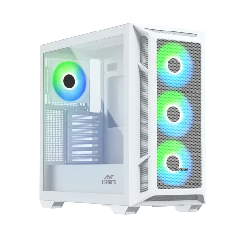 ANT ESPORTS 611 AIR MID-TOWER ATX CABINET WHITE