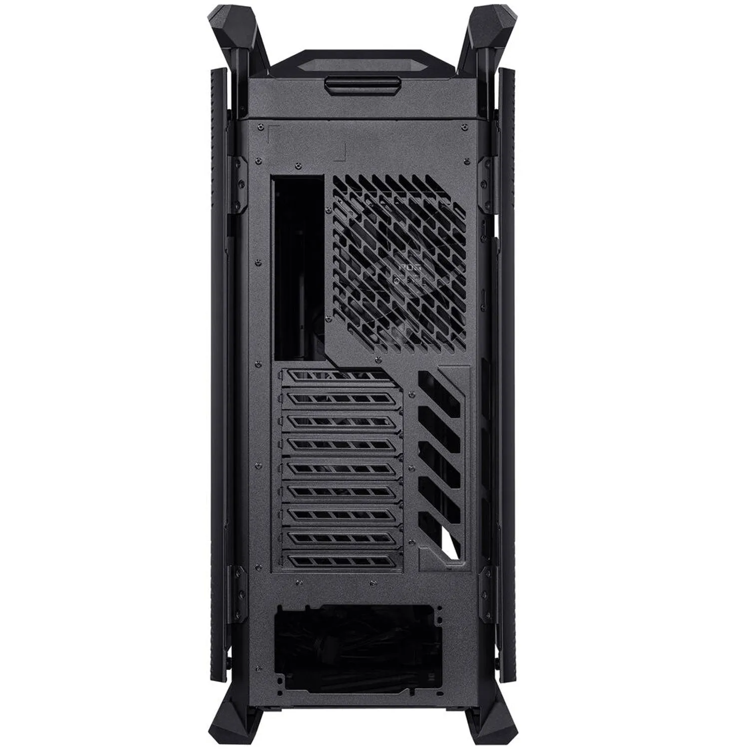 ASUS ROG Hyperion GR701 EATX full-tower computer case with semi-open structure, tool-free side panels, supports up to 2 x 420mm radiators, built-in graphics card holder,2x front panel Type-C