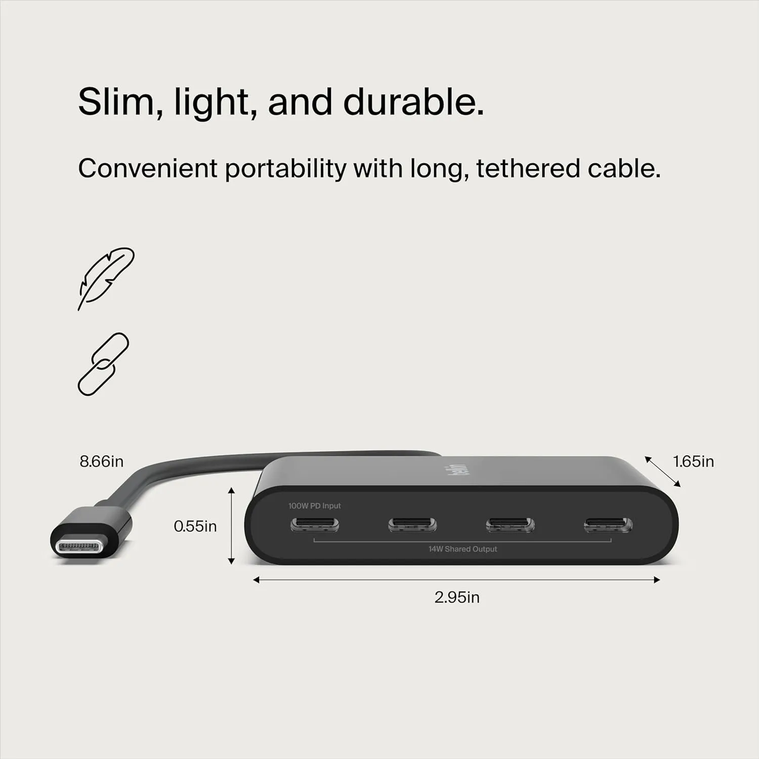 Belkin Connect USB-C to -Port USB-C Hub