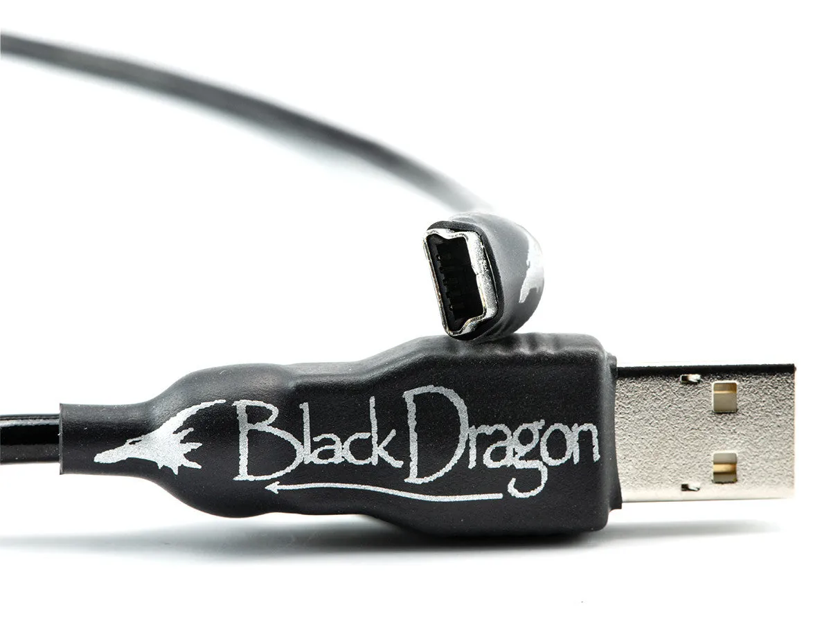 High-Speed Black Dragon USB Charging and Data Transfer Cable - Durable, Tangle-Free Design for Fast Connectivity