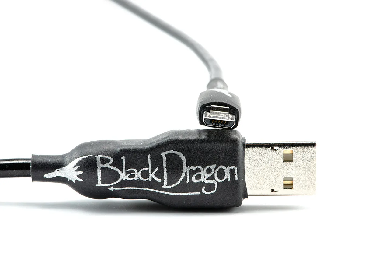 High-Speed Black Dragon USB Charging and Data Transfer Cable - Durable, Tangle-Free Design for Fast Connectivity