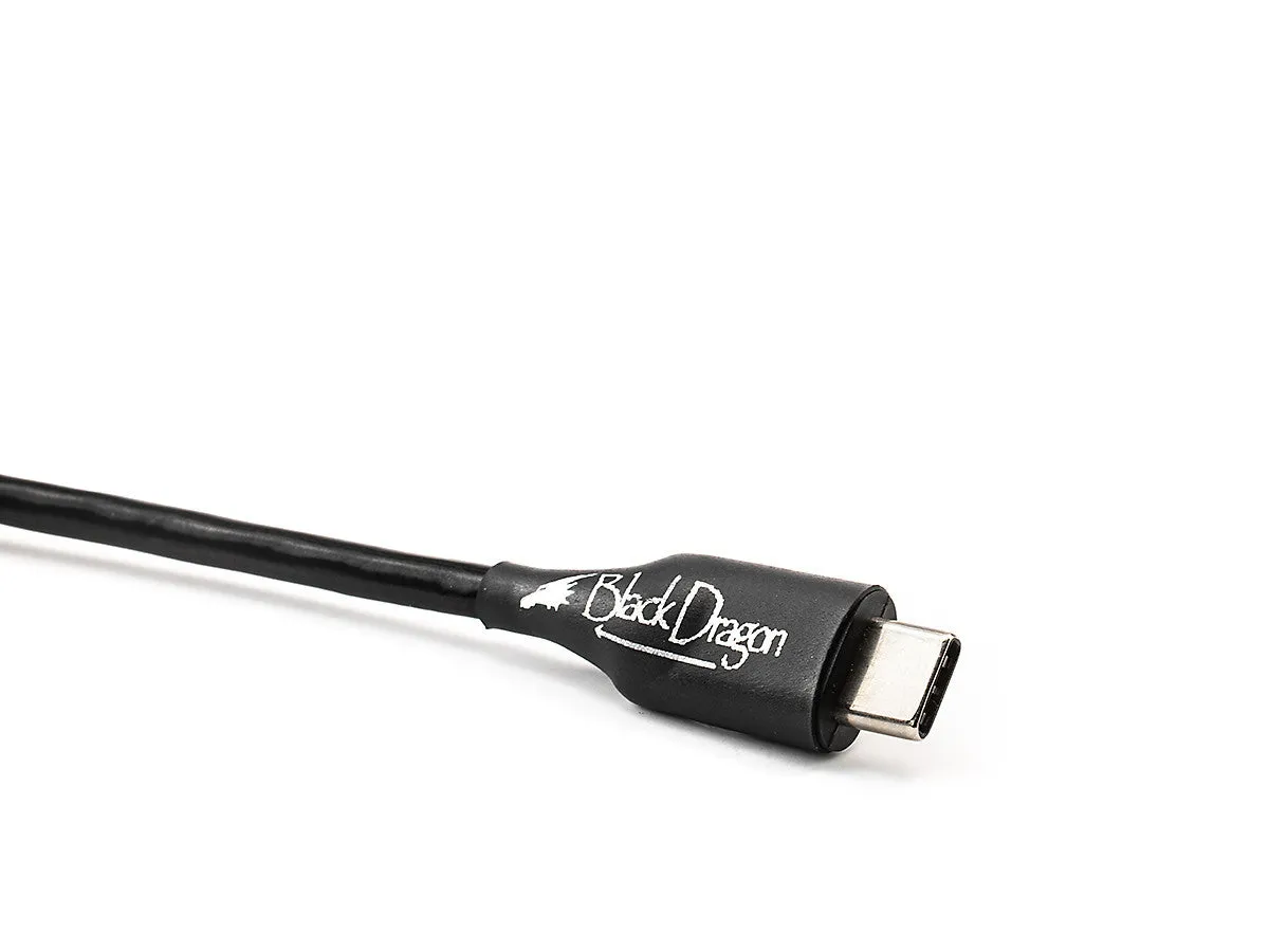 High-Speed Black Dragon USB Charging and Data Transfer Cable - Durable, Tangle-Free Design for Fast Connectivity