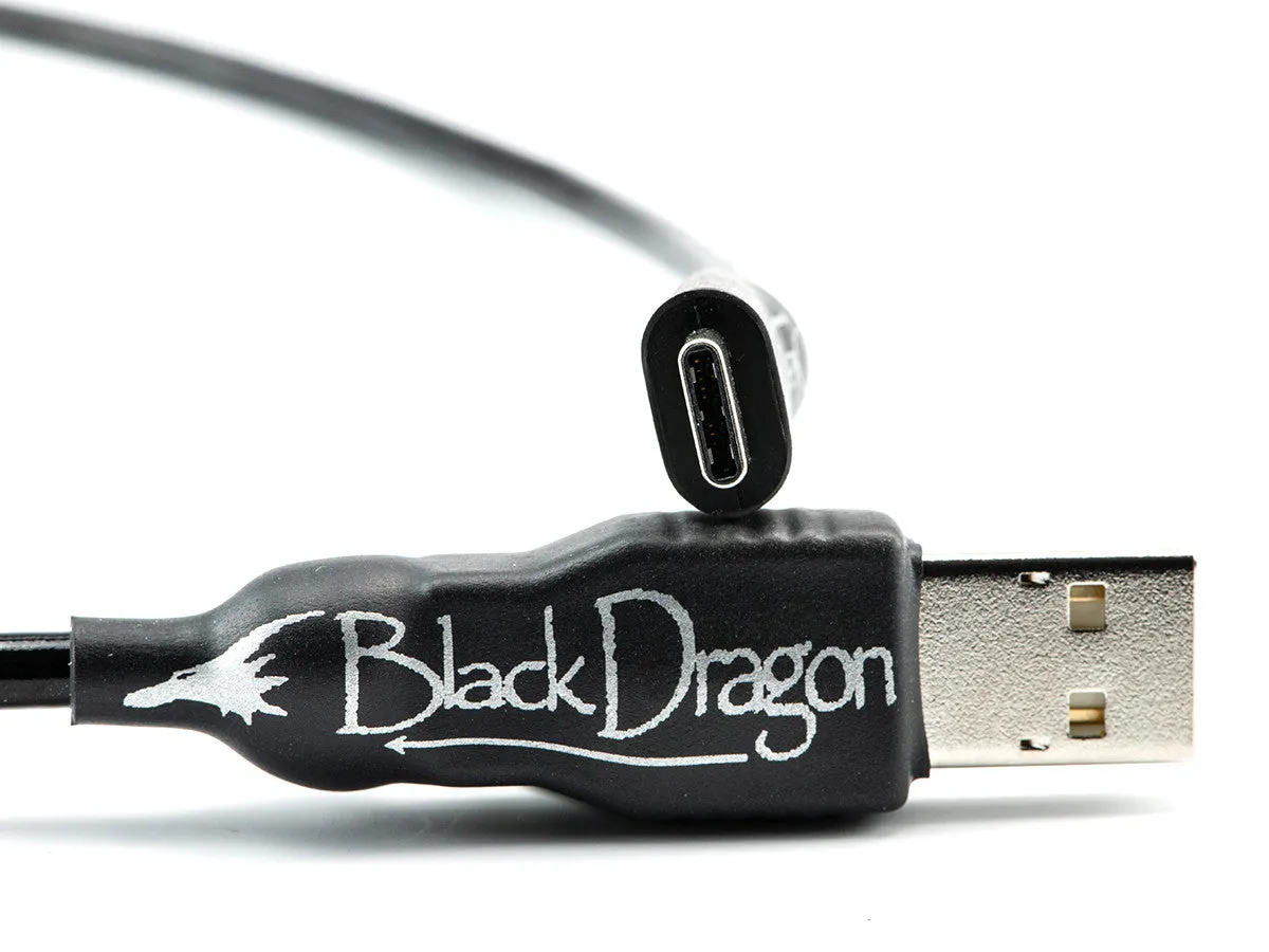 High-Speed Black Dragon USB Charging and Data Transfer Cable - Durable, Tangle-Free Design for Fast Connectivity