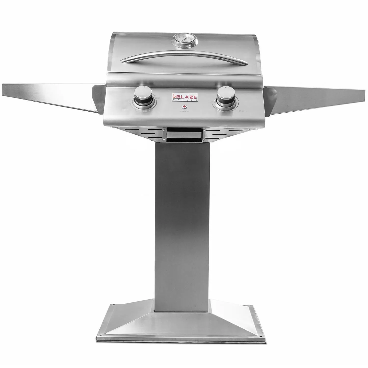 Blaze 21-Inch 1500 Watt Electric Grill On Pedestal With Side Shelves