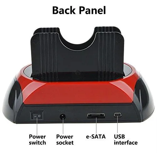 Dual 2.5"/3.5" IDE SATA HDD Hard Drive Disk All In 1 Clone Dock Docking Station