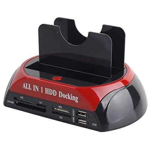 Dual 2.5"/3.5" IDE SATA HDD Hard Drive Disk All In 1 Clone Dock Docking Station