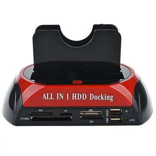 Dual 2.5"/3.5" IDE SATA HDD Hard Drive Disk All In 1 Clone Dock Docking Station