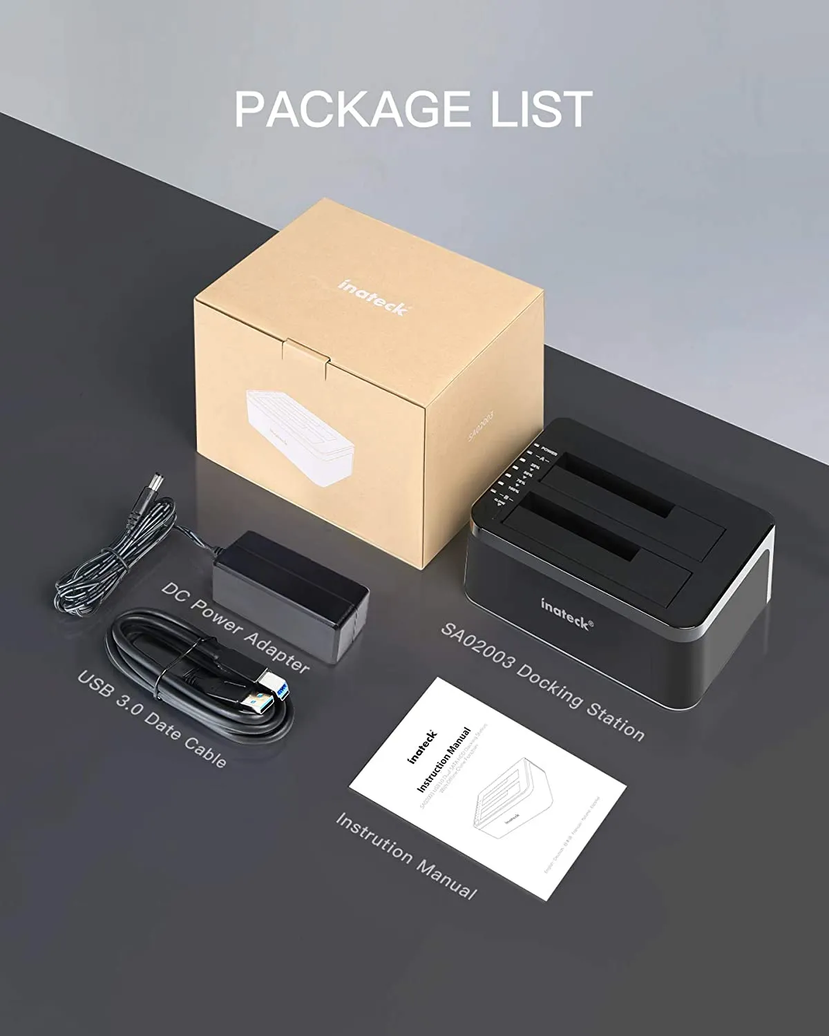 Dual Bay Hard Drive Docking Station with Offline Clone SA02003