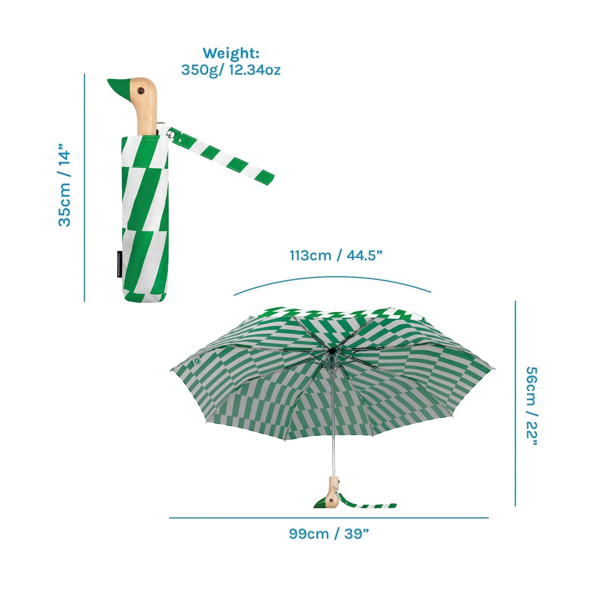 Duck Head Compact Umbrella - Kelly Green