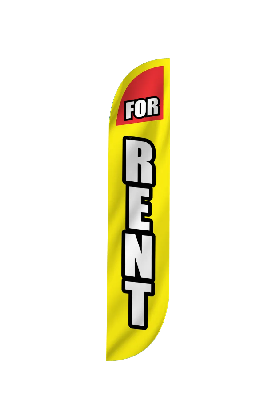 For Rent Feather Flag