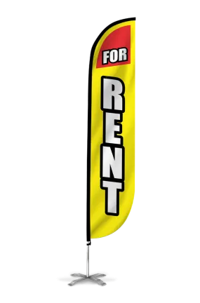 For Rent Feather Flag