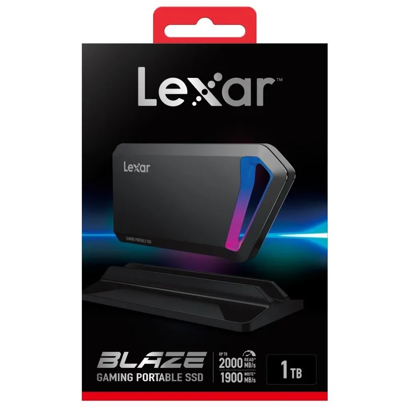 Lexar SL660 1TB Blaze Gaming Portable SSD Drive - 2000MB/s R - 1900MB/s W