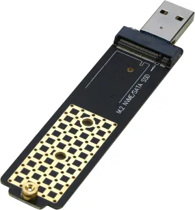 M.2 to USB Adapter, RIITOP Nvme to USB 3.1 Reader Card Compatible with Both Nvme (Pci-E) M Key SSD & (B M Key SATA Based) NGFF SSD