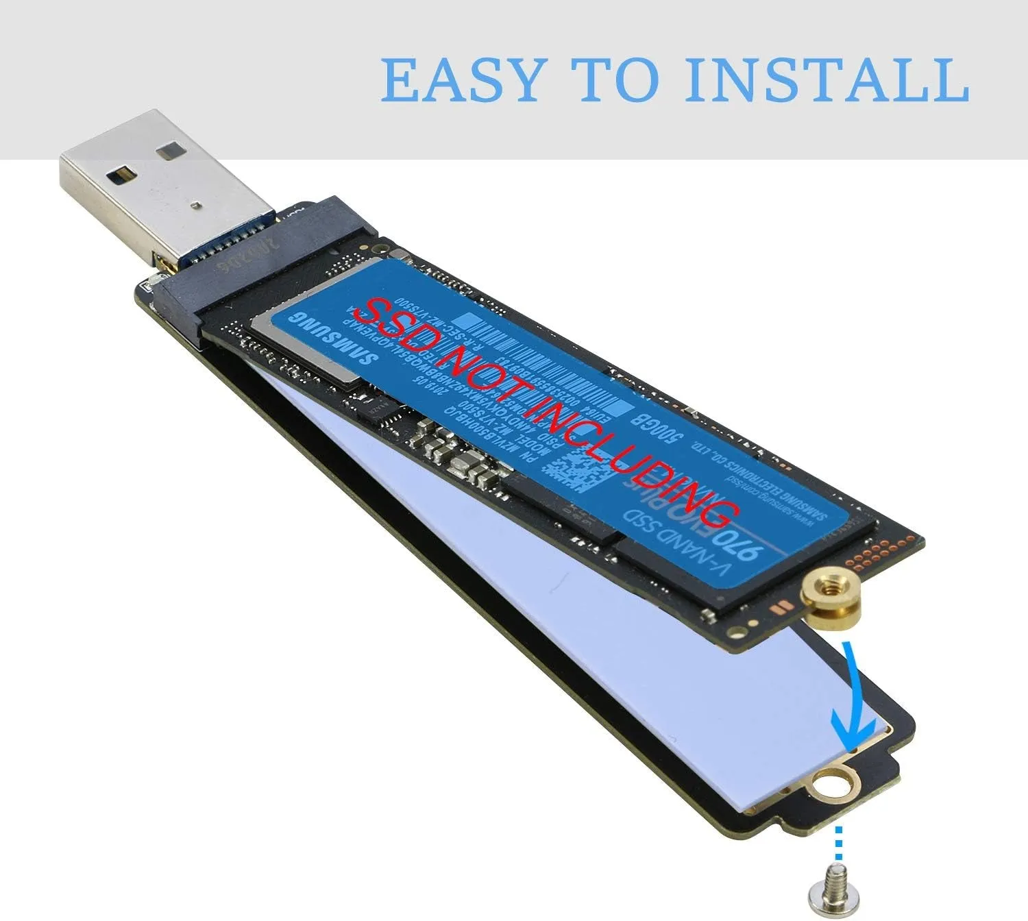 M.2 to USB Adapter, RIITOP Nvme to USB 3.1 Reader Card Compatible with Both Nvme (Pci-E) M Key SSD & (B M Key SATA Based) NGFF SSD