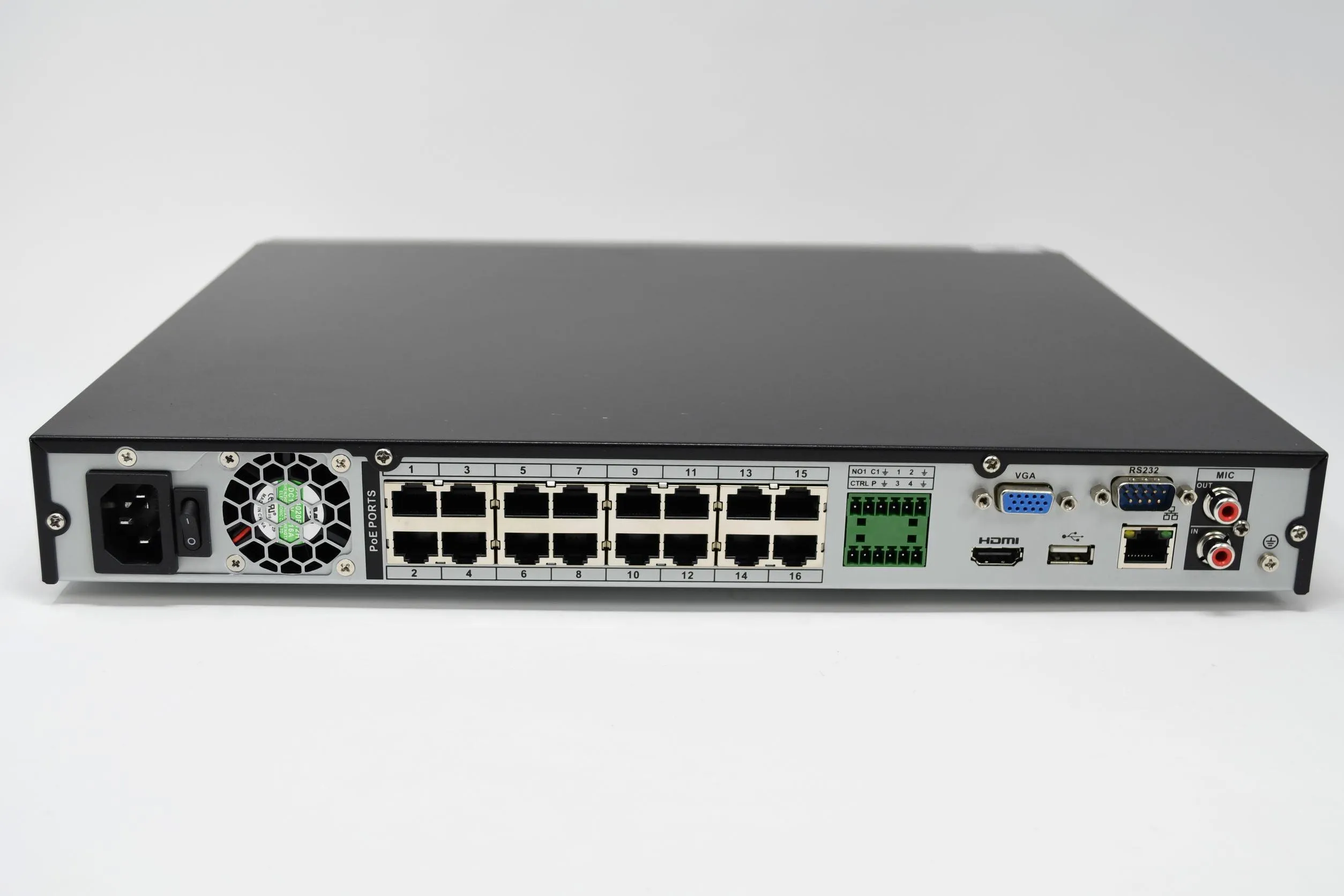 MNR8160-16 | 16 Channel 4K H.265 NVR with 32TB (2x16TB) HDD Max Capacity - HDDs Not Included