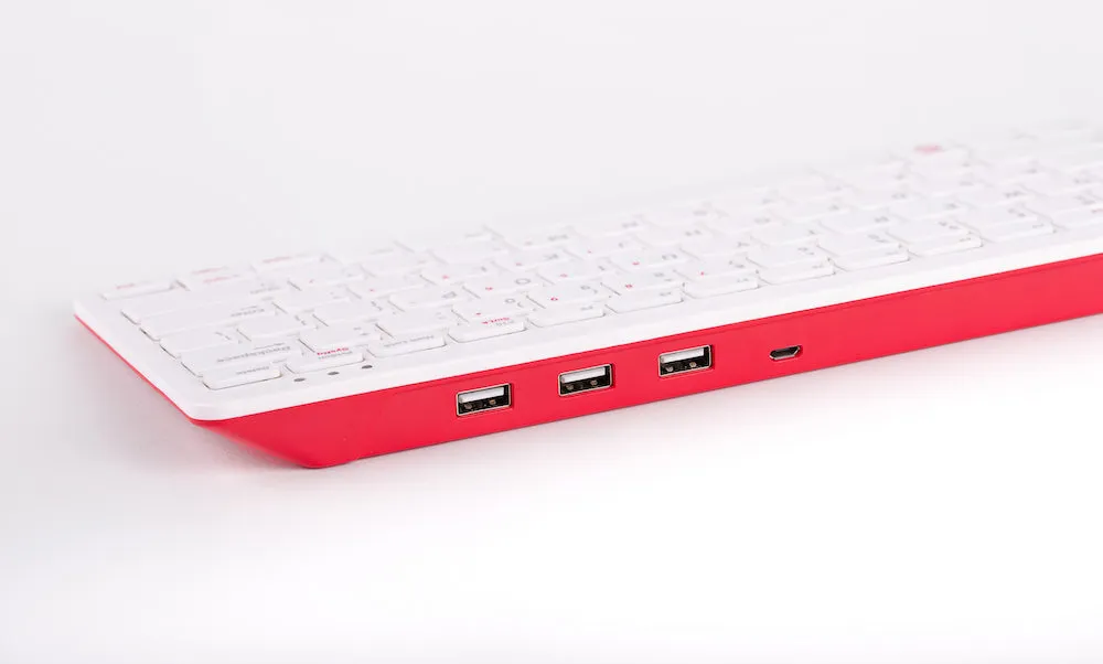 Official Raspberry Pi Keyboard in Red or Black, US Layout