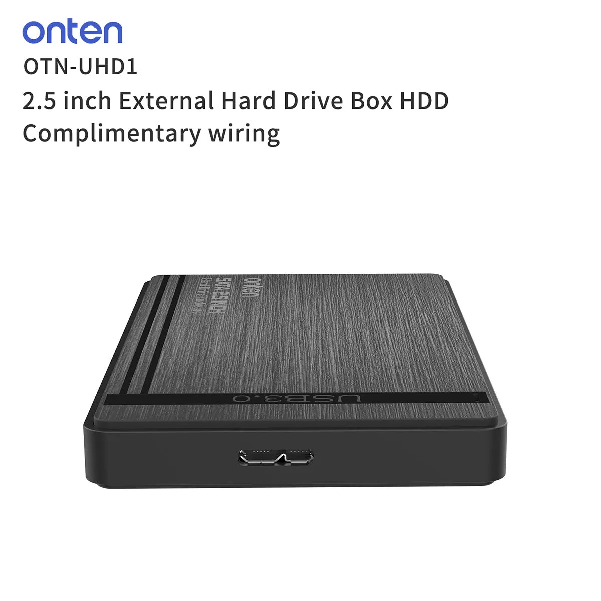 Onten UHD1 2.5 inch External Hard Drive Box with 2 in 1 Cable