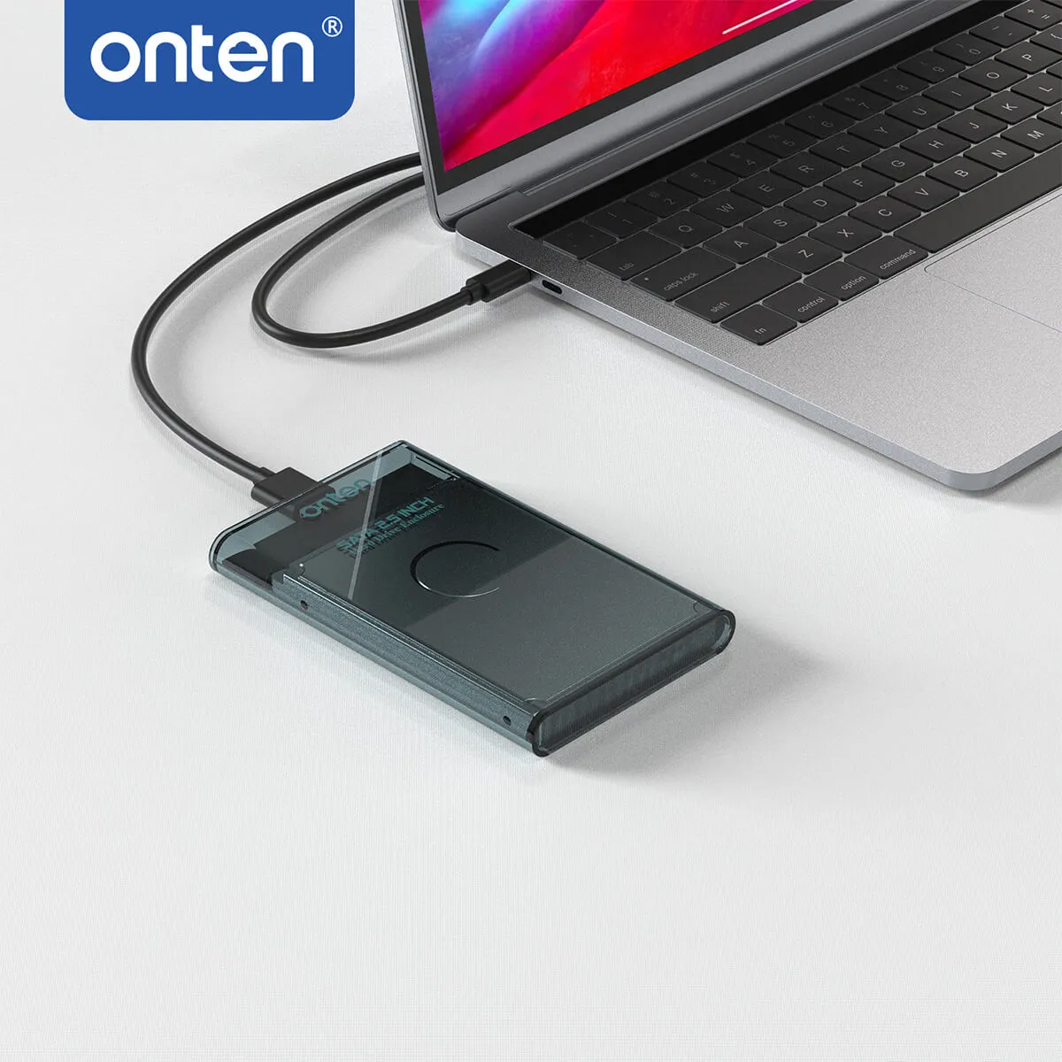 Onten UHD2 2.5 inch External Hard Drive Box with Data Cable