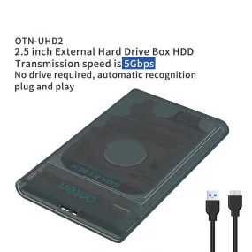 Onten UHD2 2.5 inch External Hard Drive Box with Data Cable