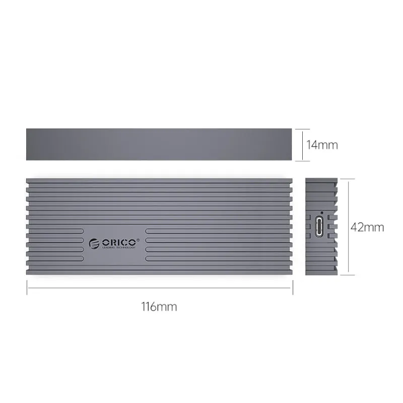 Orico Ssd Encl Typec M.2 Nvme B|M-Key Gy