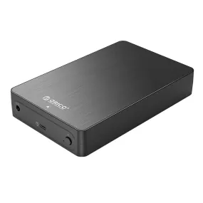 Orico Type-C 3.5 Inch Hard Drive Enclosure | Type-C | 6Gbps | 3.5 Inch Sata Hdd/ Ssd Compatible | 18Tb Max Capacity | 12V2A Power Supply Adapter | Type A To Type C Data Cable | 1M