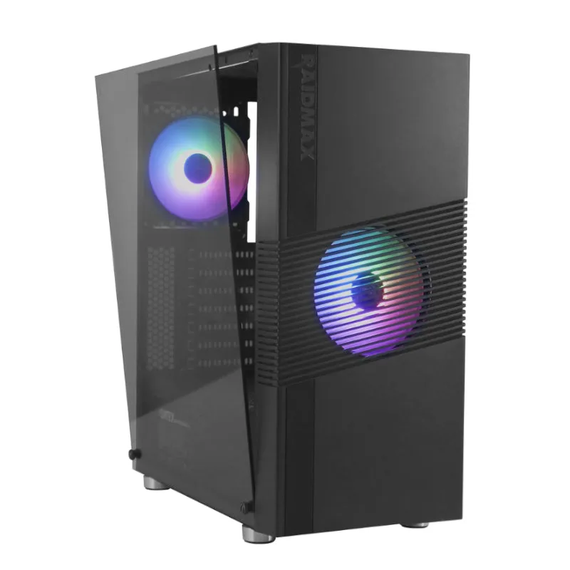 Raidmax H704 Atx | Micro-Atx | Mini-Itx Argb Sync Mid-Tower Gaming Chassis - Black