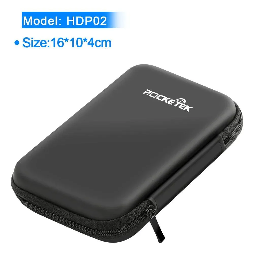 Rocketek Premium Tech Storage Bag for HDDs & Power Banks: Ultimate Protection on the Move