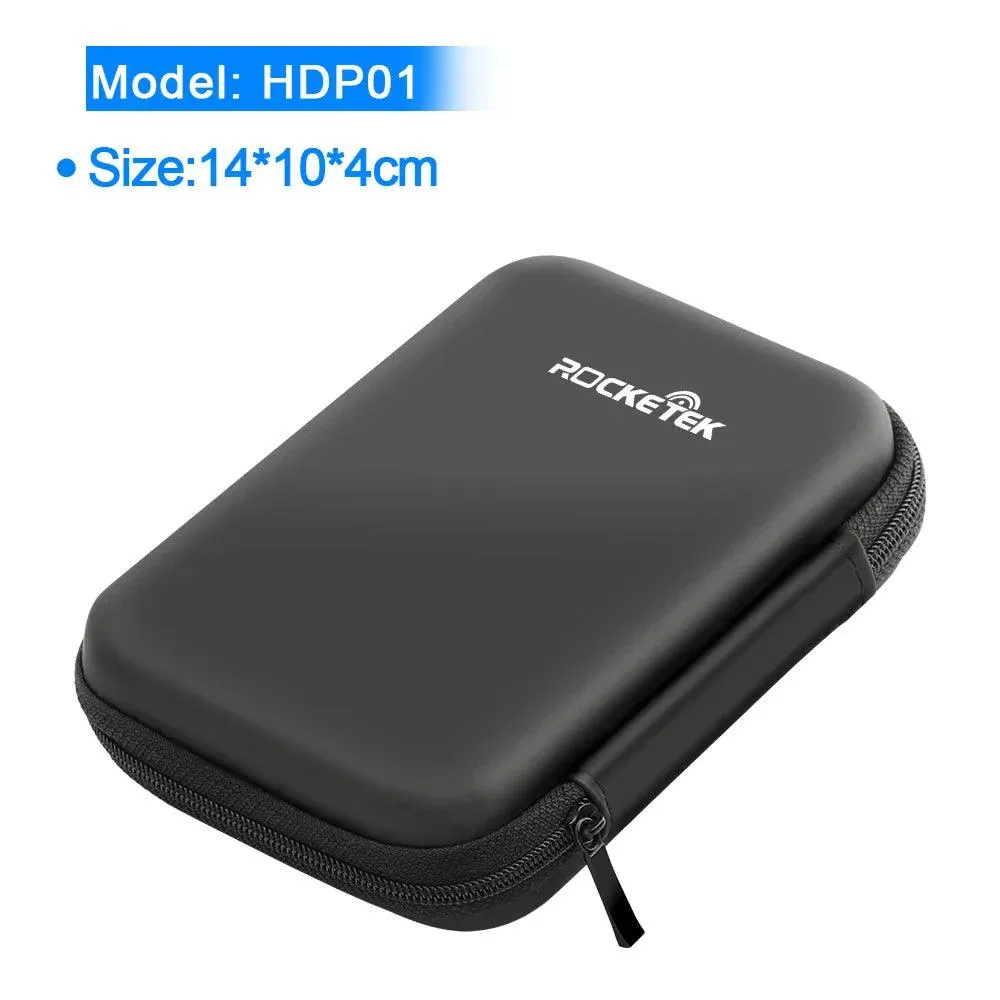 Rocketek Premium Tech Storage Bag for HDDs & Power Banks: Ultimate Protection on the Move