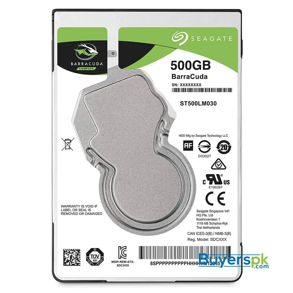 Seagate Barracuda Mobile Hard Drive 500gb Sata 6gb/s 128mb Cache 2.5-inch 7mm (st500lm030) 2 Yrs