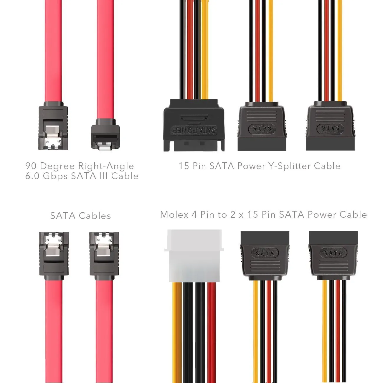 SSD Mounting Bracket 2.5 to 3.5 with SATA Cable and Power Splitter Cable, ST1002S