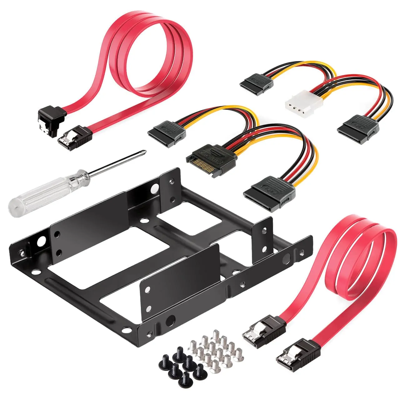 SSD Mounting Bracket 2.5 to 3.5 with SATA Cable and Power Splitter Cable, ST1002S