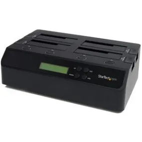 StarTech.com 4-Bay Hard Drive Duplicator and Eraser, External HDD/SSD Cloner / Copier / Wiper Tool, USB 3.0/eSATA to SATA Docking Station