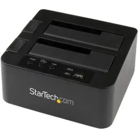 StarTech.com Dual Bay Hard Drive Duplicator Dock, Standalone HDD/SSD Cloner/Copier, USB 3.0 / eSATA to SATA III Hard Drive Cloner