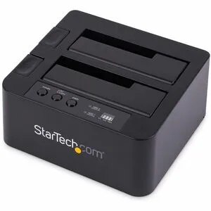 StarTech.com Standalone Hard Drive Duplicator, External Dual Bay HDD/SSD Cloner/Copier, USB 3.1 to SATA Drive Docking Station, Disk Cloner