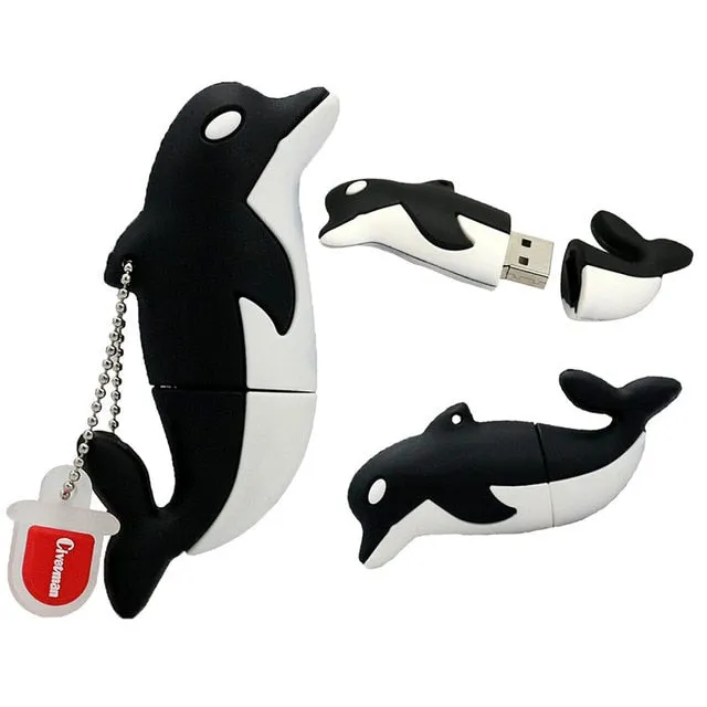 Usb Sticks: Dolphin & Clown Fish & Orca & Shark