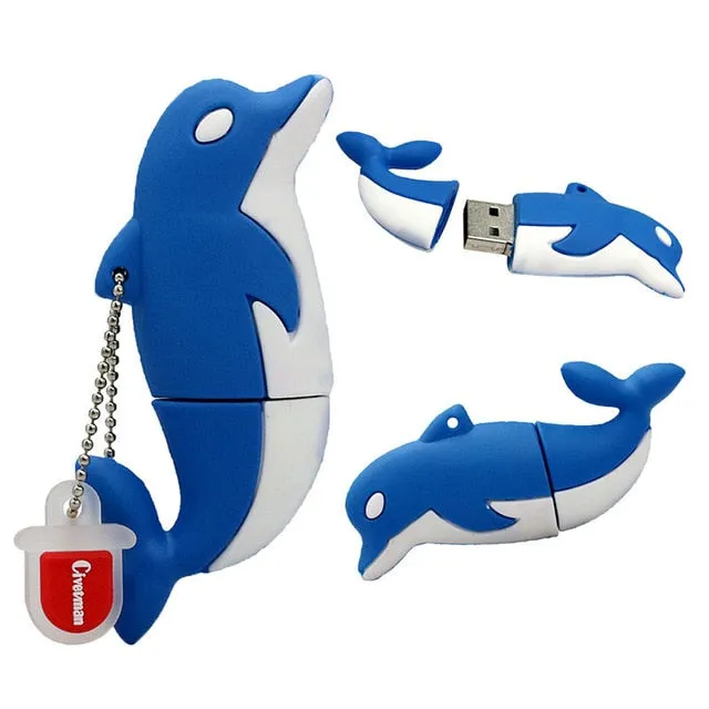 Usb Sticks: Dolphin & Clown Fish & Orca & Shark